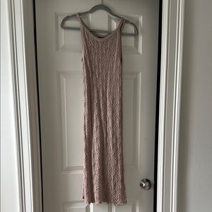 Elegant Tan Sleeveless Dress